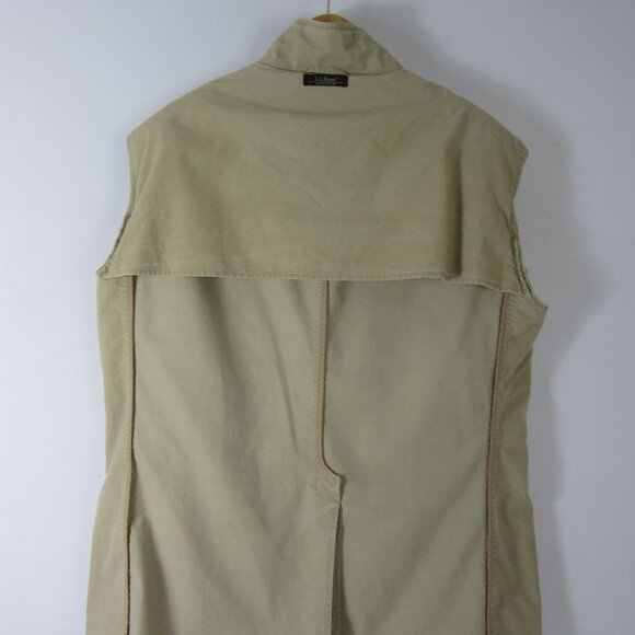 L.L. Bean Mens 46 R  Khaki Beige Cotton LS Blazer Jacket 2 Button Closure - Picture 9 of 9